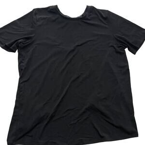 Fabletics Shirt Womens Medium Black Vivienne Split Back‎ Tee